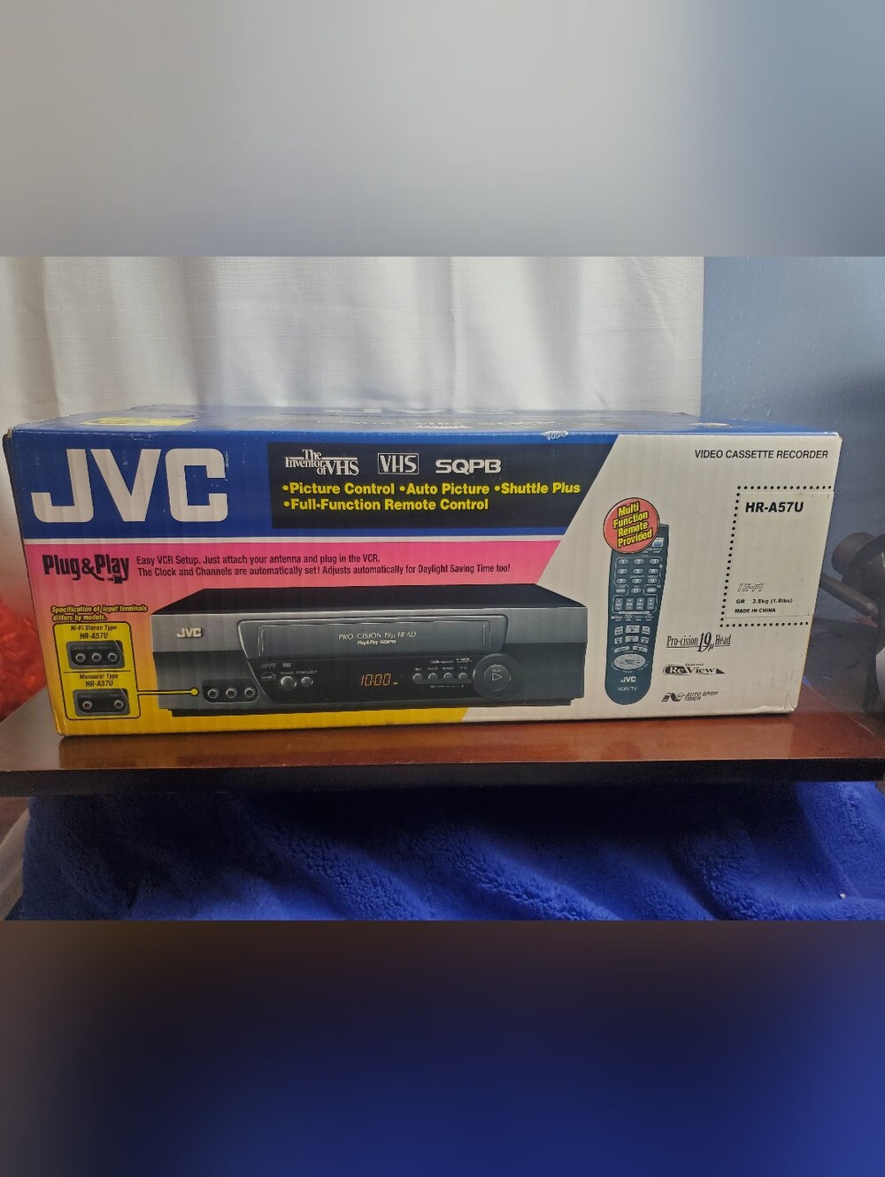 BRAND NEW JVC SQPB Plug & Play VHS Player HR-A57U VCR/TV HI-FI 19 Head Unit